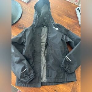 The North Face Girls Black rain jacket